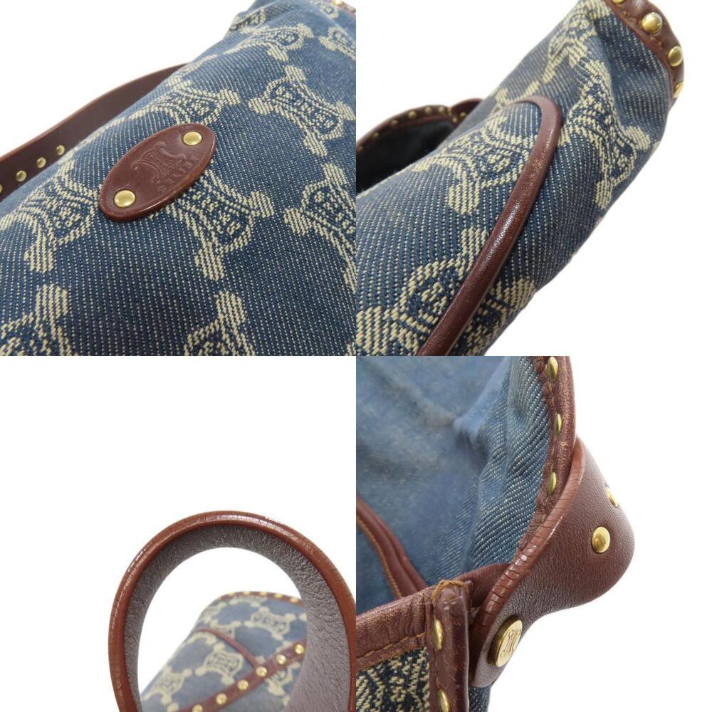Celine One Shoulder Hobo Bag Macadam Denim - Picture 9 of 11